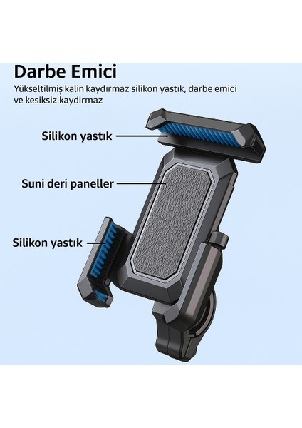 Motor Telefon Tutucu Güneş Koruyucu Başlık – Su Geçirmez 360° Döner Motosiklet/scooter Uyumlu fiyatları