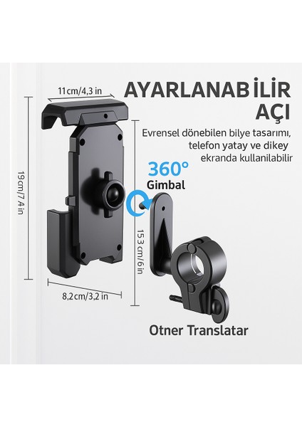 Motor Telefon Tutucu Güneş Koruyucu Başlık – Su Geçirmez 360° Döner Motosiklet/scooter Uyumlu fırsatları