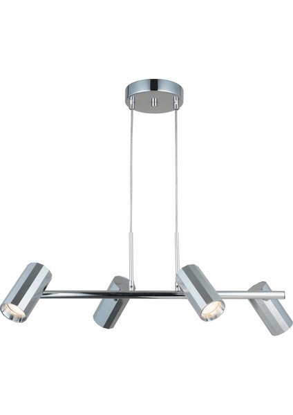 Okta 4 Lu Krom Sıralı Avize 4XGU10