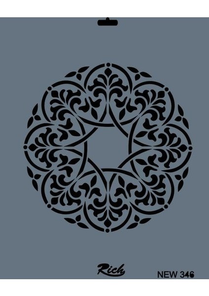 Rich New Seri N-346 Stencil 35X25 cm