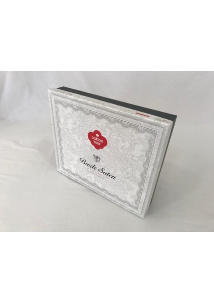 3D Nakışlı Çift Kişilik Saten Nev Takımı Perla Beyaz fiyatları