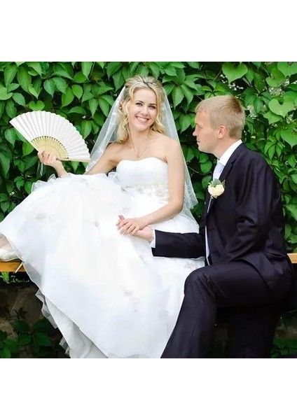 Ahşap Beyaz Kağıt Yelpaze indirimleri