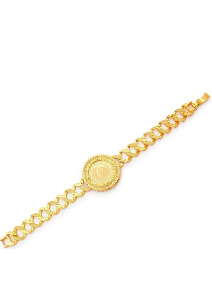 altın kaplama yarım altınlı zincir bileklik blk-1214