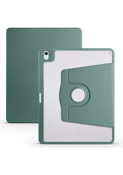 Apple iPad Pro 11 M5 (2025) Dönebilen Standlı Kalem Bölmeli Koruyucu Kılıf Stylus Kalem ve Nano Ekran Koruyucu Çok Fonksiyonlu Set fırsatları