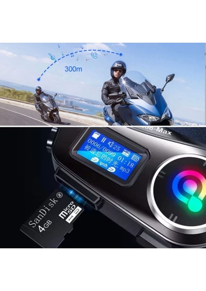 Buffer®motorsikletler Için Fener Özellikli Sd Kart Bölümlü LCD Ekranlı Kablosuz Bluetooth Kulaklıklı – Suya Dayanıklı Kask Kulaklığı modelleri