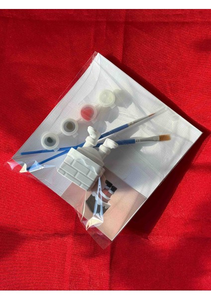 Yılbaşı Temalı Boyama Seti – 3D Mini Figür + Fırça & Boya Seti
