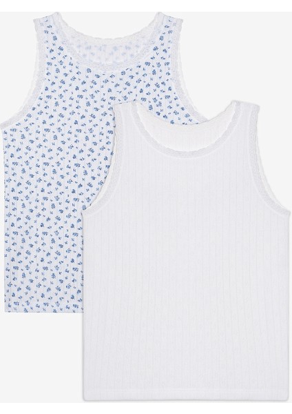 Kız Çocuk Flowers Point Termal 2li Çok Renkli Atlet