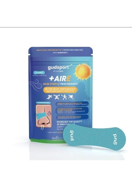 Burun Şeritleri – Gudslip® – Spor Yaparken Nefes Almanızı Iyileştirir, Daha Iyi Hava Sirkülasyonu ve Teri Dışarı Atan Destek