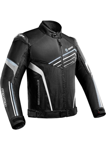 Motosiklet Montu Full Korumalı 4 Mevsim Maxdura Kumaş ve Pu Deri Motor Mont Siyah Edt fiyatları