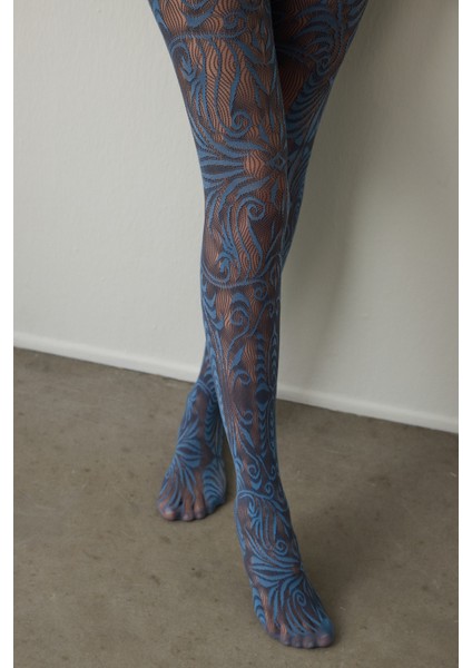 Kahverengi Çift Renkli Duo File Desenli 15 Denye İnce Külotlu Çorap fiyatları