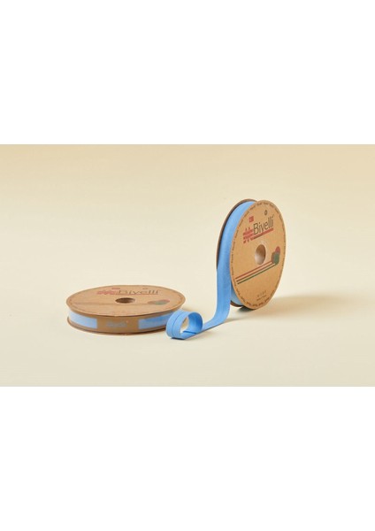 Biye Koton Katlı D60 Koyu Mavi 2 cm 25 Metre %65 Koton %35 Polyester