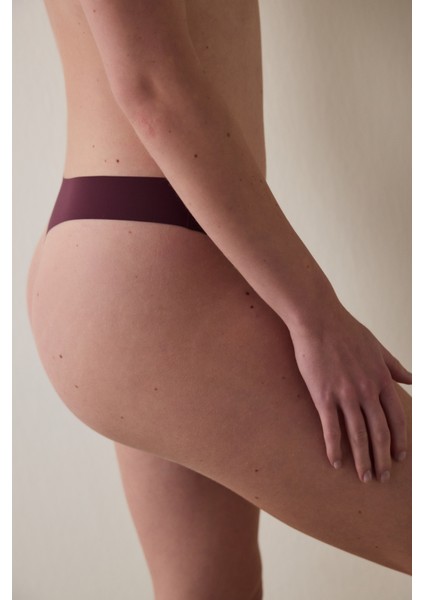 Bordo Iz Yapmayan Lazer Kesim Normal Bel Tanga Külot fiyatları