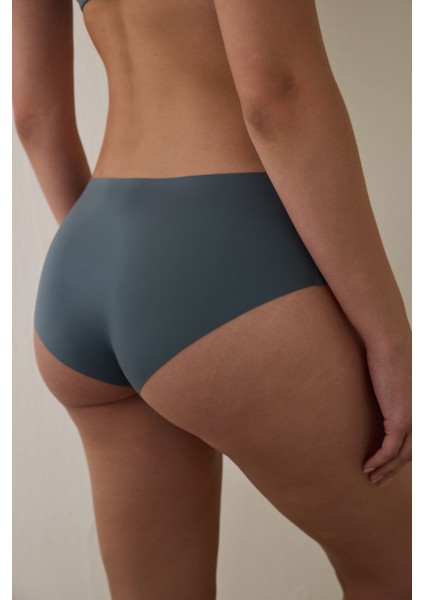 Koyu Gri İz Yapmayan Lazer Kesim Normal Bel Hipster Külot fiyatları