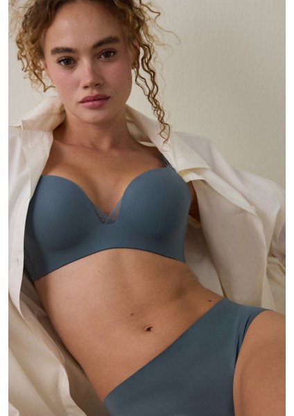 Koyu Gri İz Yapmayan Lazer Kesim Normal Bel Hipster Külot modelleri