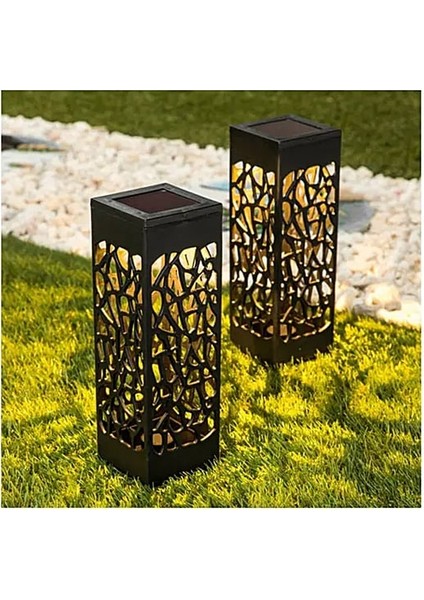 Dekoratif Solar Güneş Enerjili Bahçe Aydınlatması Yürüyüş Yolu Seti (6 Adet)