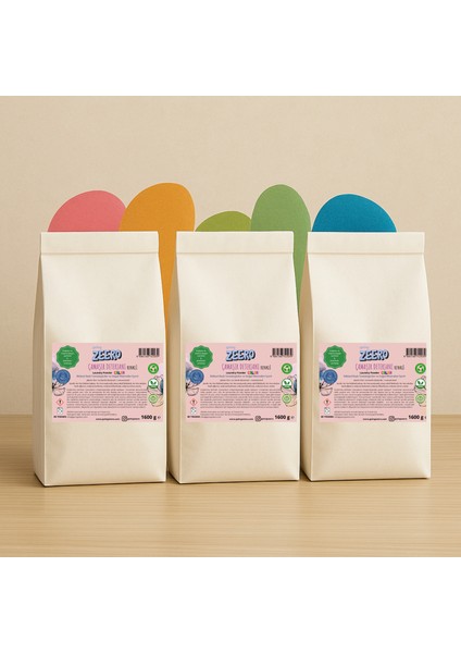 Renkli Çamaşırlar Için Doğal Konsantre Çamaşır Deterjanı - Bitkisel & Mineral Kaynaklı - 3'lü Ekonomik Paket