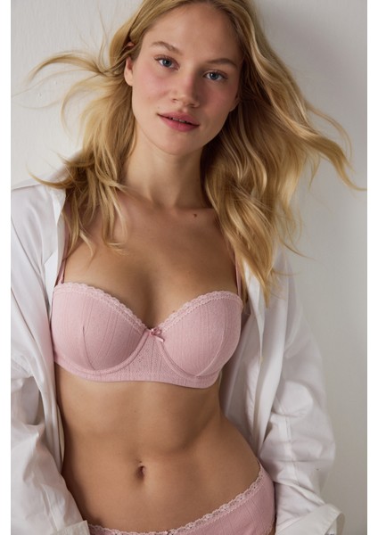 Pembe Pop Up Pointel Sütyen