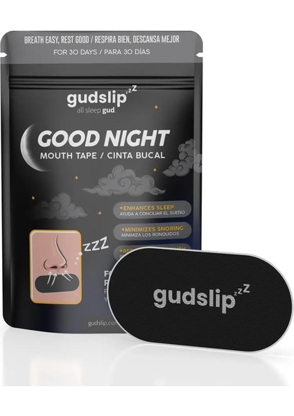 ® Ağız Bandı, 30 Adet, Hipoalerjenik Yapıştırıcı Burun Solunumunu Destekler, Horlamayı Azaltır ve Uyku Kalitesini Iyileştirir, Gece Için Rahat ve Güvenli