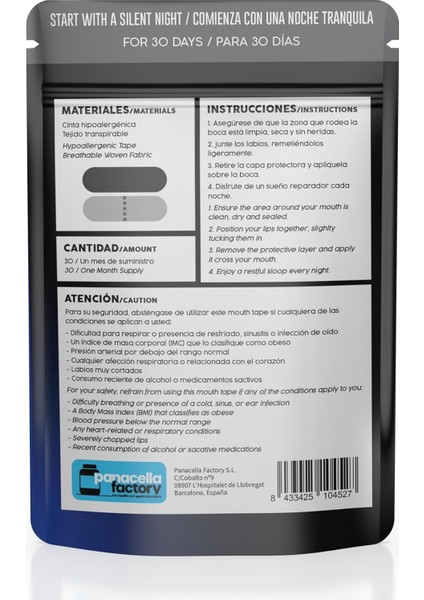 ® Ağız Bandı, 30 Adet, Hipoalerjenik Yapıştırıcı Burun Solunumunu Destekler, Horlamayı Azaltır ve Uyku Kalitesini Iyileştirir, Gece Için Rahat ve Güvenli