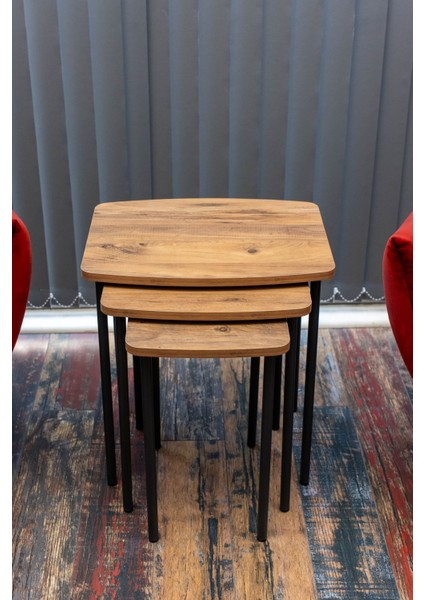 Harmoni Üçlü Zigon Sehpa 50X40/40X40/30X40