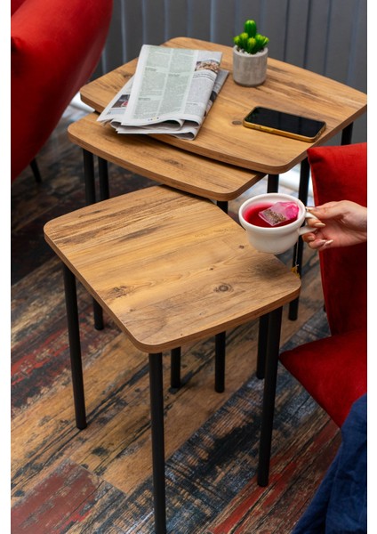 Harmoni Üçlü Zigon Sehpa 50X40/40X40/30X40 indirimleri