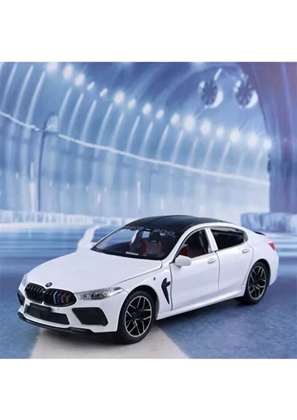 Bmw M8 Diecast Metal 1.24 Ölcek Araba Kapı Bagaj Kaput Açılır Beyaz Bmw Spor Araba fırsatları