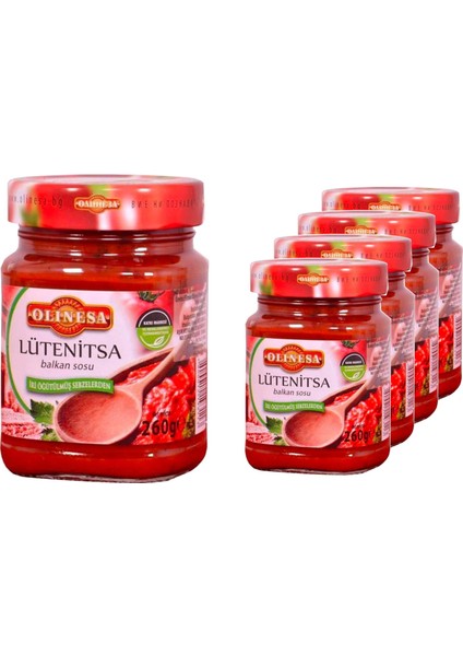 Olineza Lütenitsa Kahvaltılık Balkan Sosu 260 G x 4 Adet