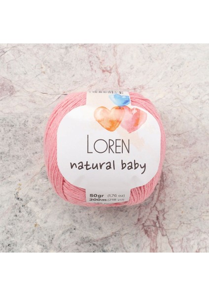 Loren Natural Baby Pembe El Örgü Ipi - R103 - 33931