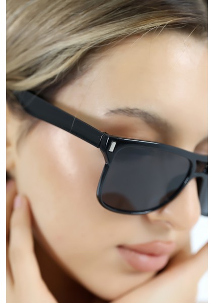 Kadın Siyah Retro UV400 Güneş Gözlüğü 25-23 C2 fırsatları