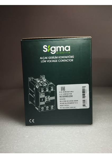 SCG095230 Scg-95 45KW 95A 230V A.g.kontaktör