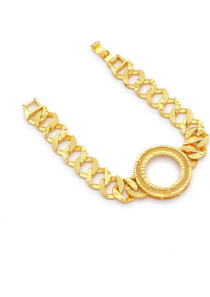 altın kaplama desenli çeyrek çerçeveli zincir bileklik blk-1212 fiyatları