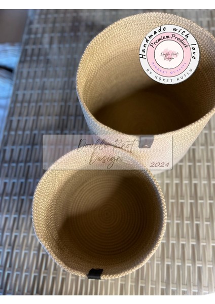 Pot Saksı Sepet. 2li Set Banyo, Mutfak, Çocuk Odası Düzenleyici Sepet, Organizer Hasır fiyatları