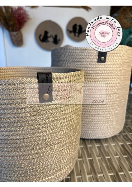 Pot Saksı Sepet. 2li Set Banyo, Mutfak, Çocuk Odası Düzenleyici Sepet, Organizer Hasır indirimleri