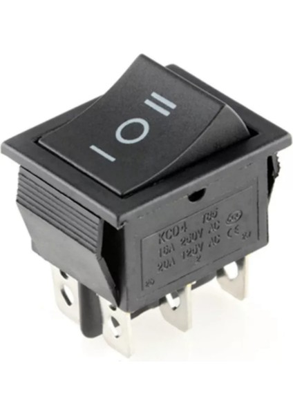 MR-108 Geniş Işıksız 3 Kademeli Anahtar On-Off-On 6p