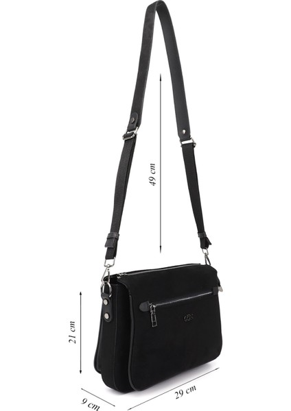 Kadın Siyah Süet Uzun Askılı Omuz Çantası fiyatları