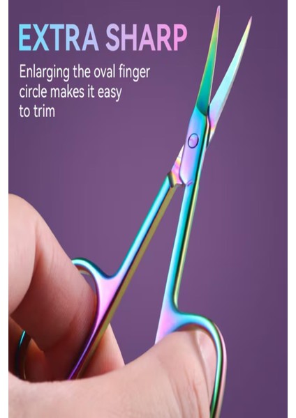 Solingen Ocean Rainbow Kıvrımlı Tırnak Eti Makası Profesyonel Manikür Küçük Makas Paslanmaz Çelik modelleri