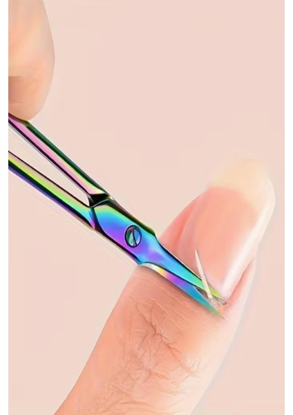 Solingen Ocean Rainbow Kıvrımlı Tırnak Eti Makası Profesyonel Manikür Küçük Makas Paslanmaz Çelik fırsatları