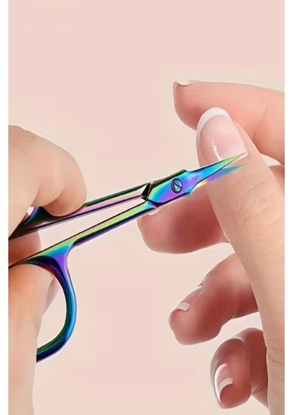 Solingen Ocean Rainbow Kıvrımlı Tırnak Eti Makası Profesyonel Manikür Küçük Makas Paslanmaz Çelik indirimleri