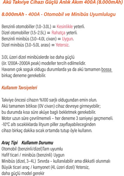 Akü Takviye Jump Starter 8000MAH Araç Marş Basma Cihazı Takviye Kompresör Lastik Şişirme Hava Pompası fiyatları