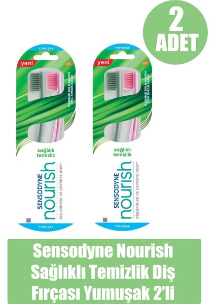 Nourish Sağlıklı Temizlik Diş Fırçası Yumuşak 2’li 2 Adet