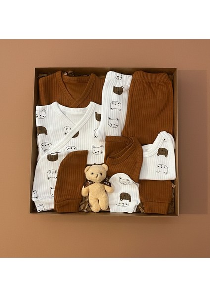 10 Parça Yeni Doğan Hastane Çıkışı & Hoş Geldin Bebek Seti (Hediye Kutulu & Ayıcıklı) – Babyshower