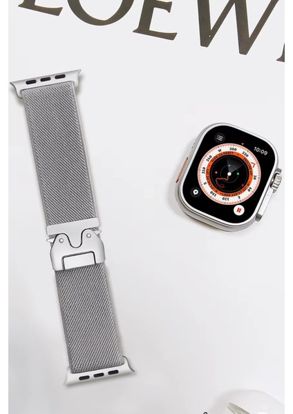 OMR02 Apple Watch 42MM Forest Kumaş Kordon - Titan Gri fiyatları
