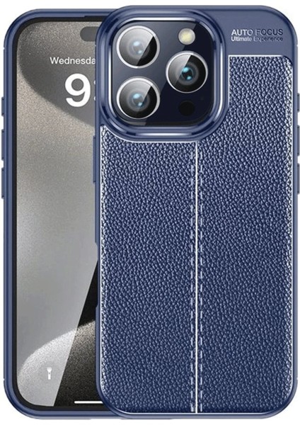 OMR02 iPhone 16 Pro Kılıf Auto Focus Kapak - Lacivert