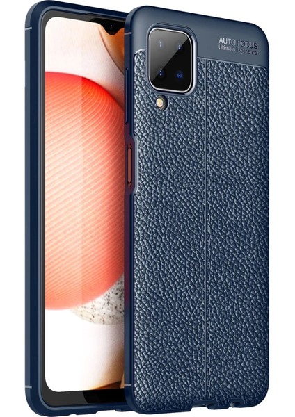 OMR02 Samsung Galaxy A12 Kılıf Auto Focus Kapak - Lacivert