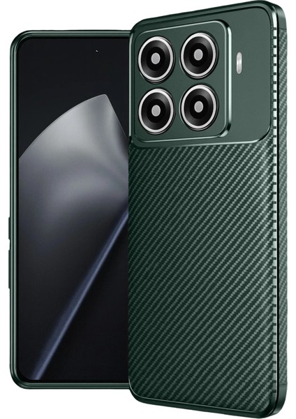 Xiaomi Mi 15T Pro Auto Focus Karbon Kapak - Koyu Yeşil