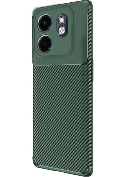 Infinix Smart 9 Kılıf Auto Focus Karbon Kapak - Koyu Yeşil