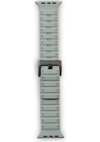 Apple Watch 42MM Magnus Mıknatıslı Silikon Kordon - Gri