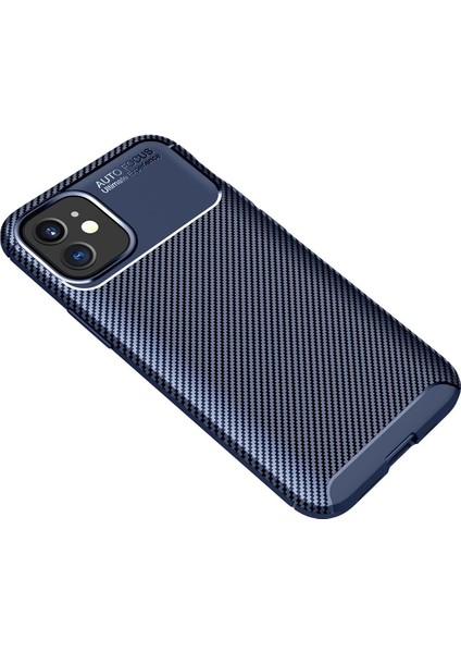 OMR02 iPhone 12 Mini Kılıf Auto Focus Karbon Kapak - Lacivert fiyatları
