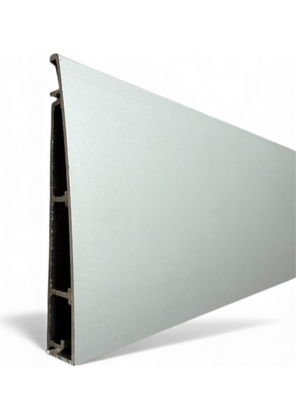8 cm Genişlikte Alüminyum Süpürgelik Profili 3 mt Mat Eloksal Kaplamalı Alüminyum (İstediğiniz Ölçüde)