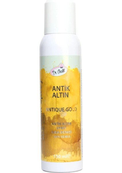 Yenilebilir Metalik Sprey Gıda Boyası Antik Altın (Antik Gold) 150 ml